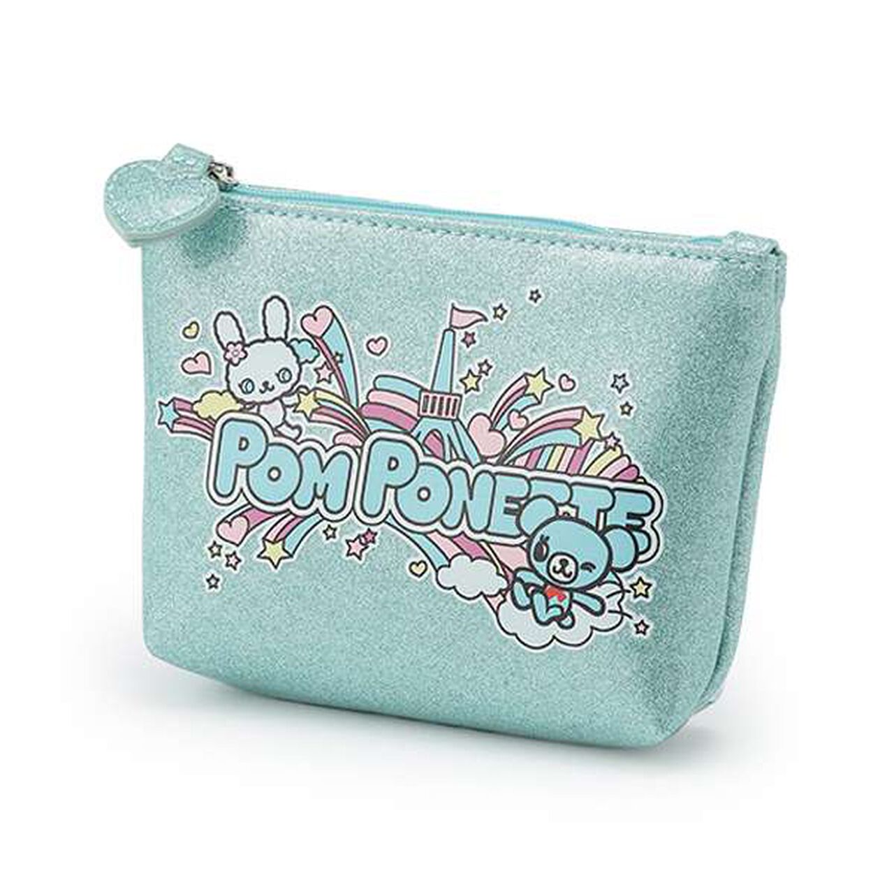Mint-kun Sparkling Pouch,Emerald green, large image number 0