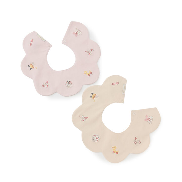 [Waterproof] Embroidered Motif Bib,Light pink, medium image number 5