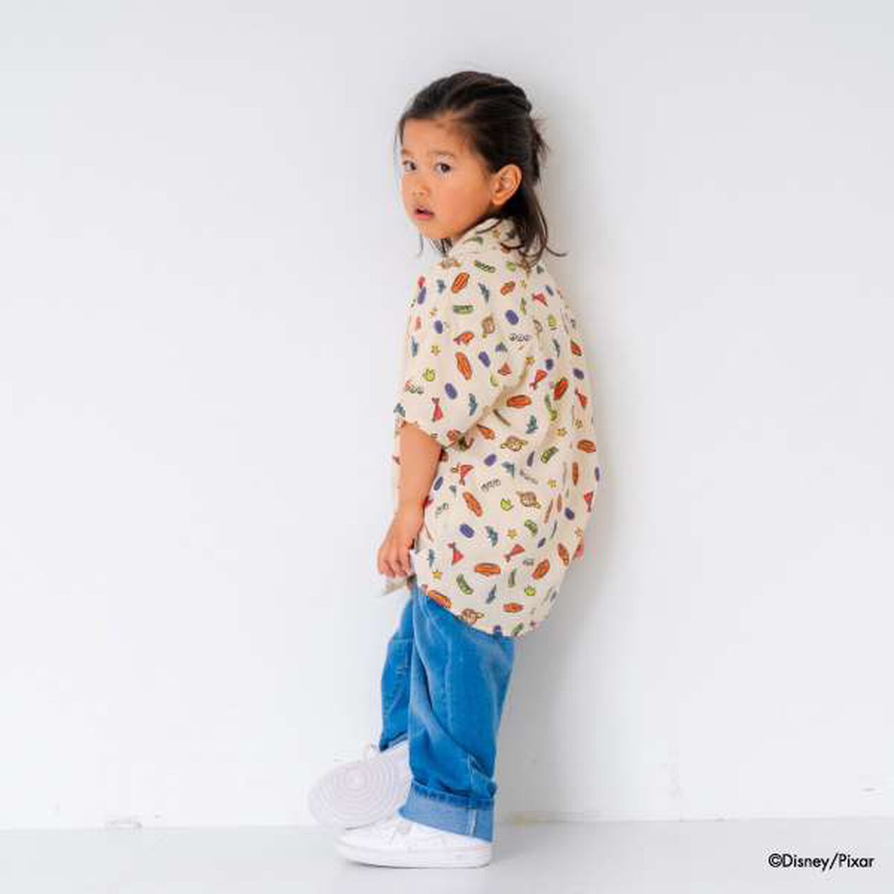 [Matching with Dad Outfit] Disney Kids Toy Story Pattern Shirt,Light gray, large image number 17