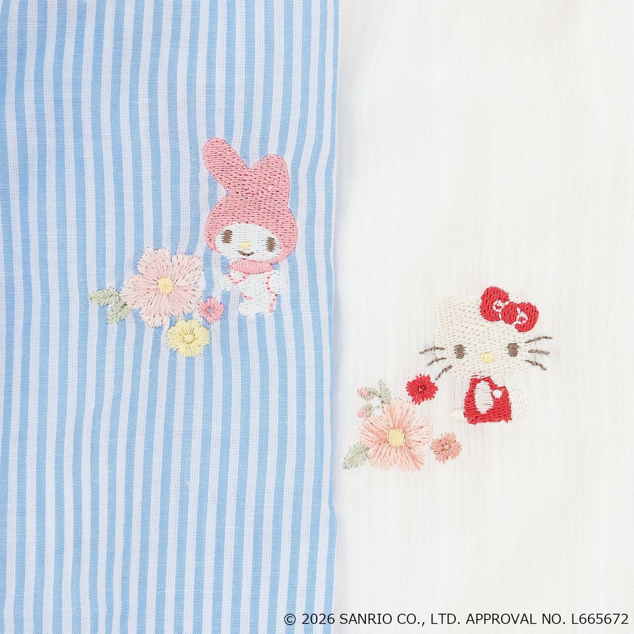 [Sanrio Characters] Embroidered Puff One-Piece Dress,Blue, large image number 11