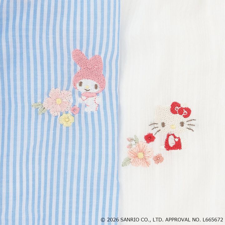 [Sanrio Characters] Embroidered Puff One-Piece Dress,Blue, medium image number 11