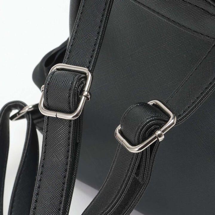 Bunny Ear Lace-up Faux Leather Backpack,Ivory, medium image number 6