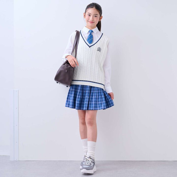 [Graduation Attire] Slim Rib Knee-High Socks,Off white, medium image number 4