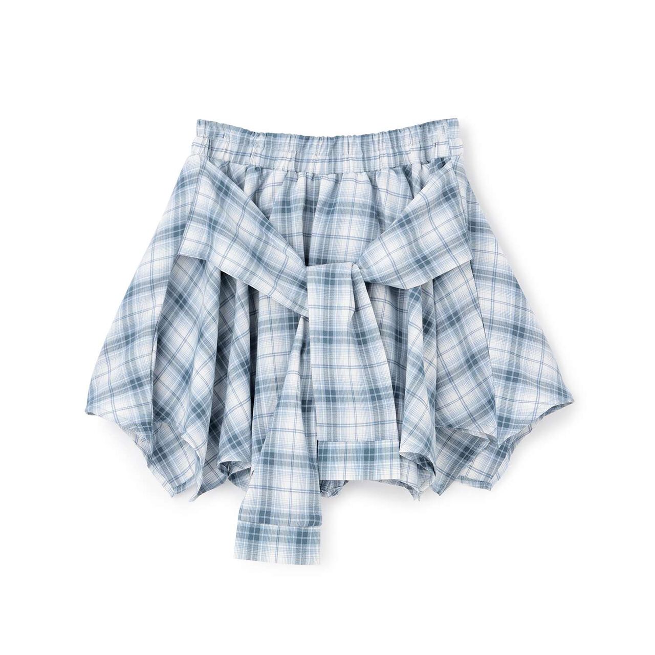 [LTXC] Waist Wrap Style Checkered Culottes,Black, large image number 10