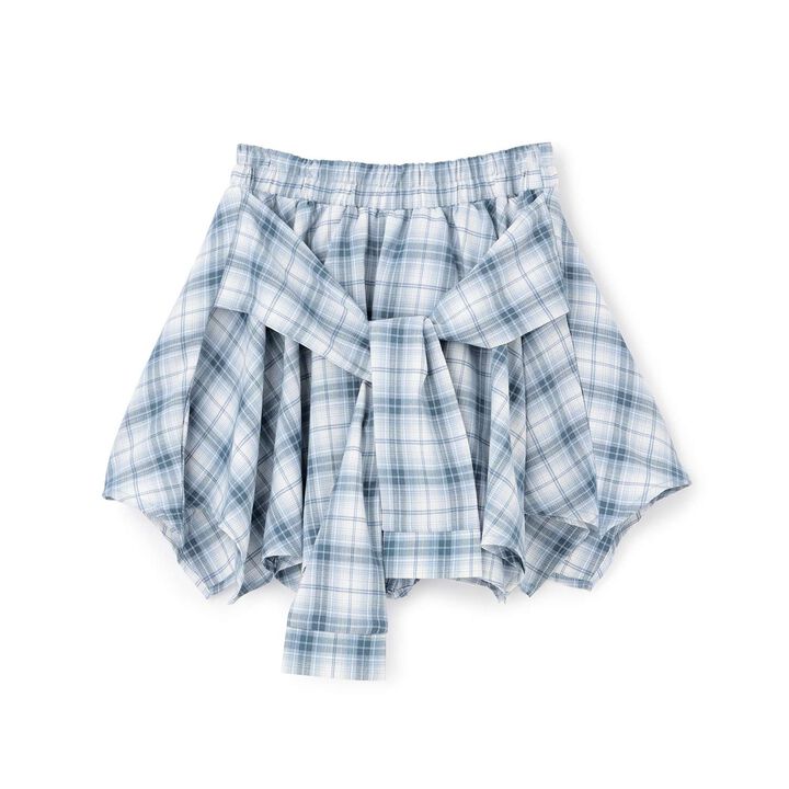 [LTXC] Waist Wrap Style Checkered Culottes,Black, medium image number 10