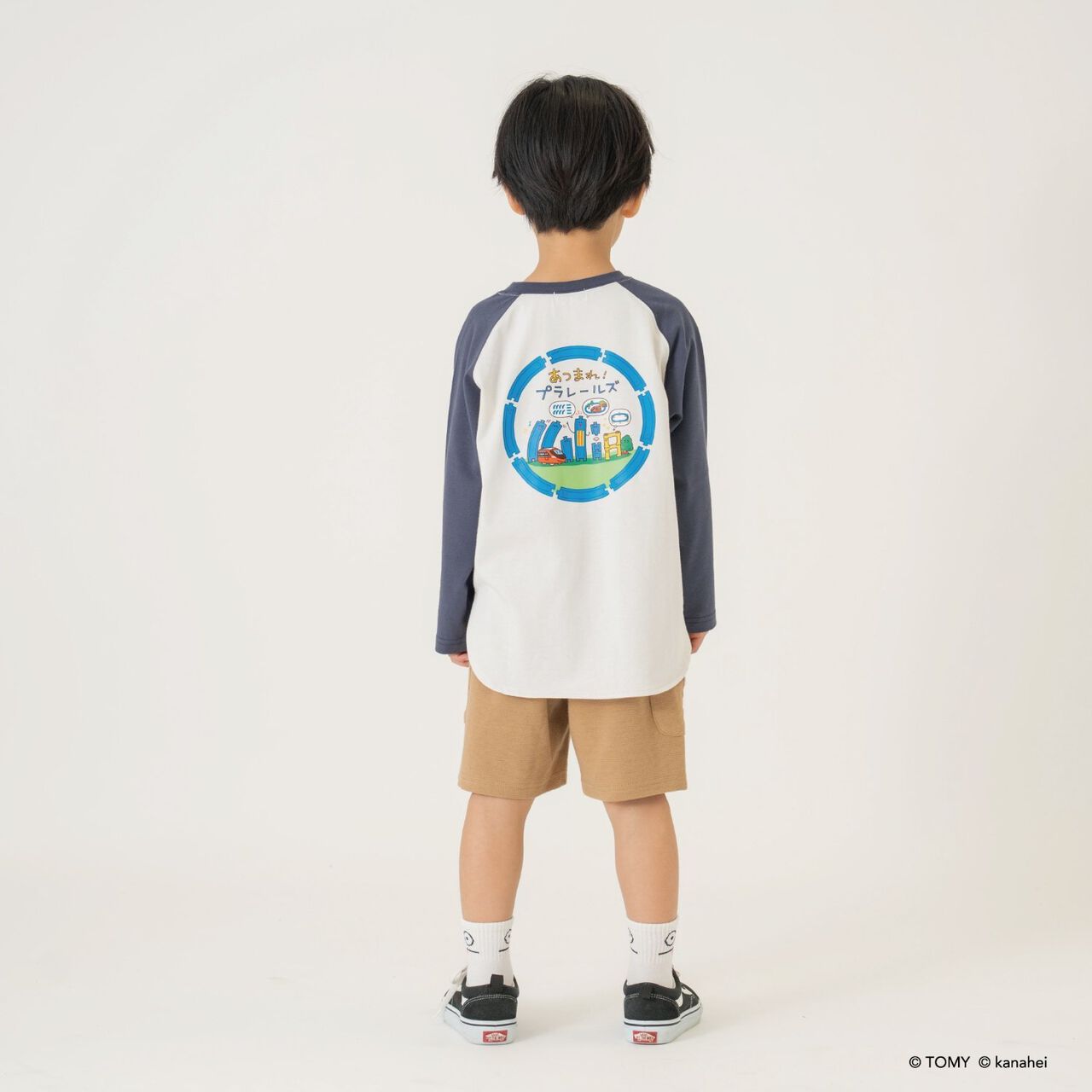 Gather! Plarails - Rails Jokers / One-Point Raglan T-Shirt,Navy, large image number 14