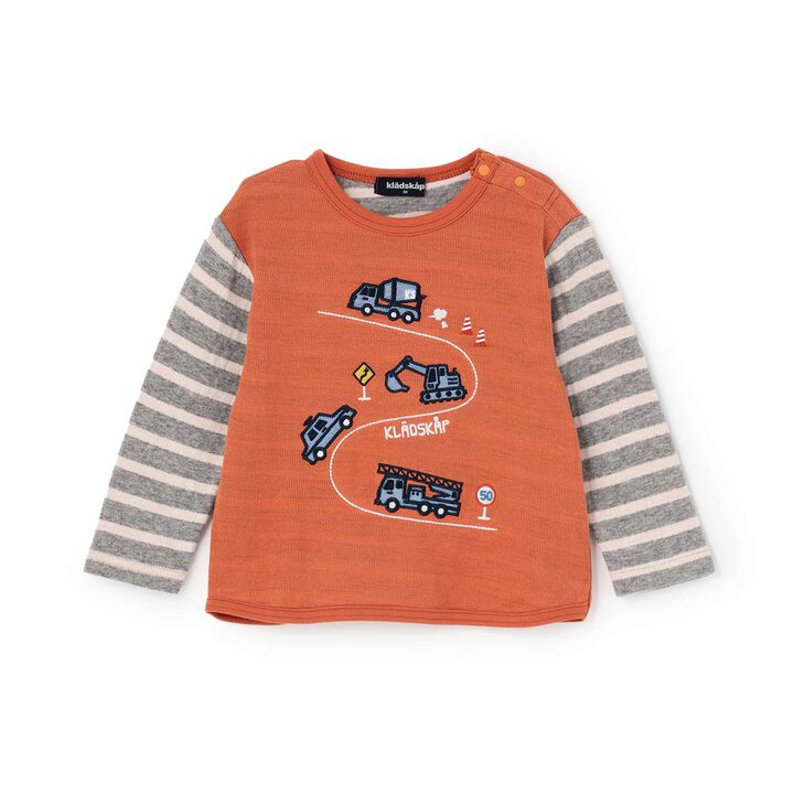 [Restock] Car Embroidery Long-Sleeve T-Shirt,, medium