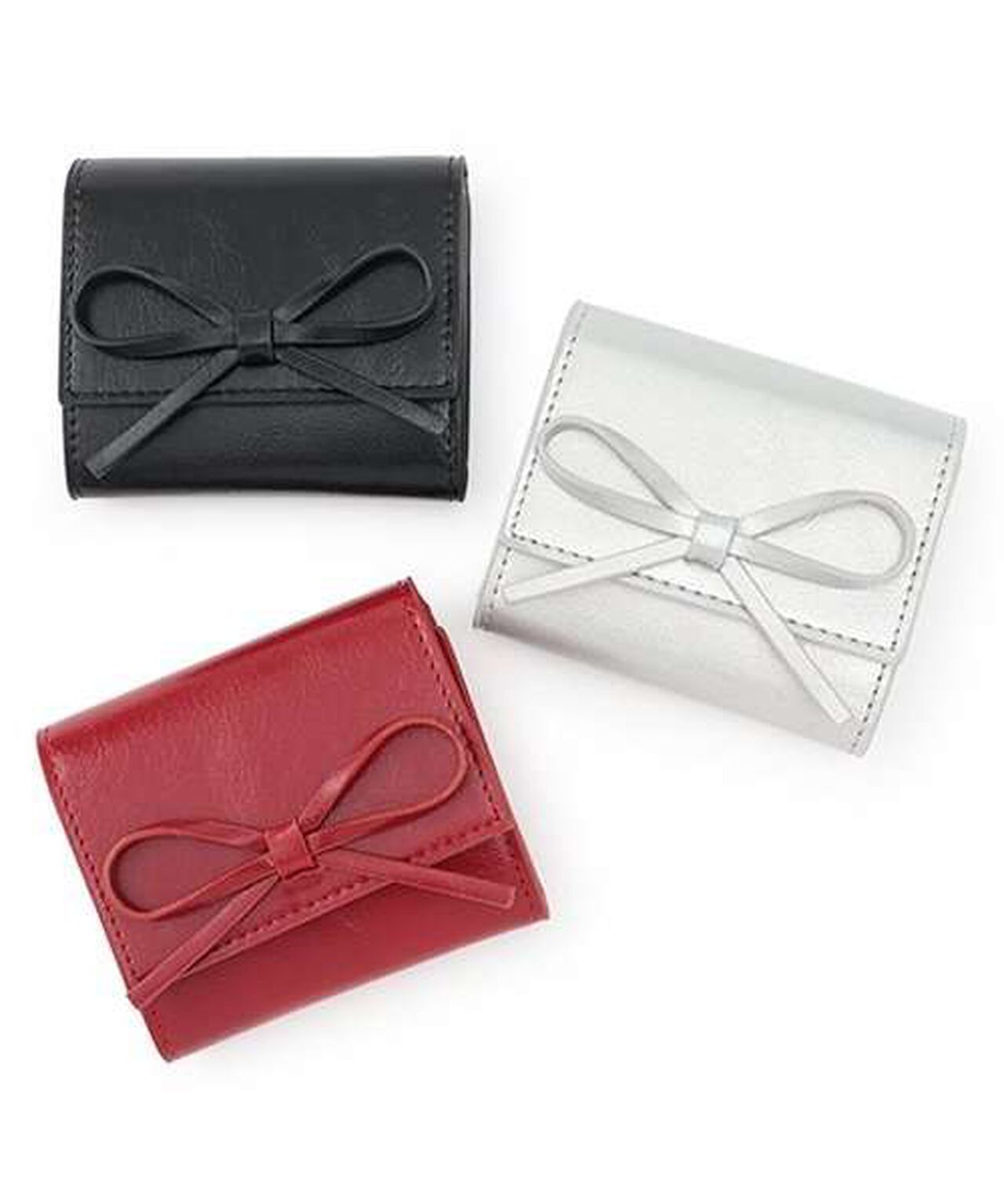 Ribbon Wallet [Korean Fashion],Black, large image number 7