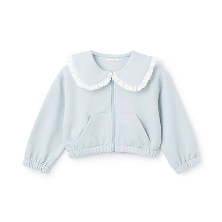 [Lycee Mine Ballet Series] Coordinatable Setup Sailor Collar Full-Zip Sweatshirt,Light blue, medium image number 3