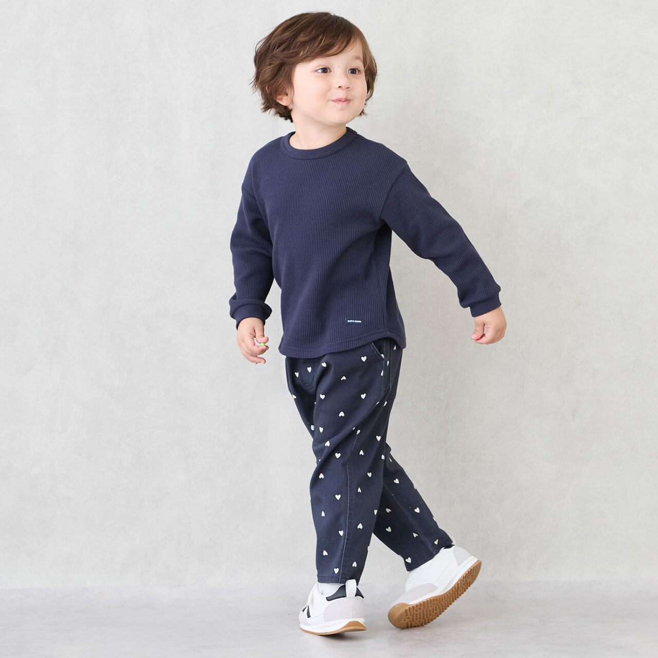 [GOOD PRICE] Waffle Long-Sleeve T-Shirt,Blue, large image number 1