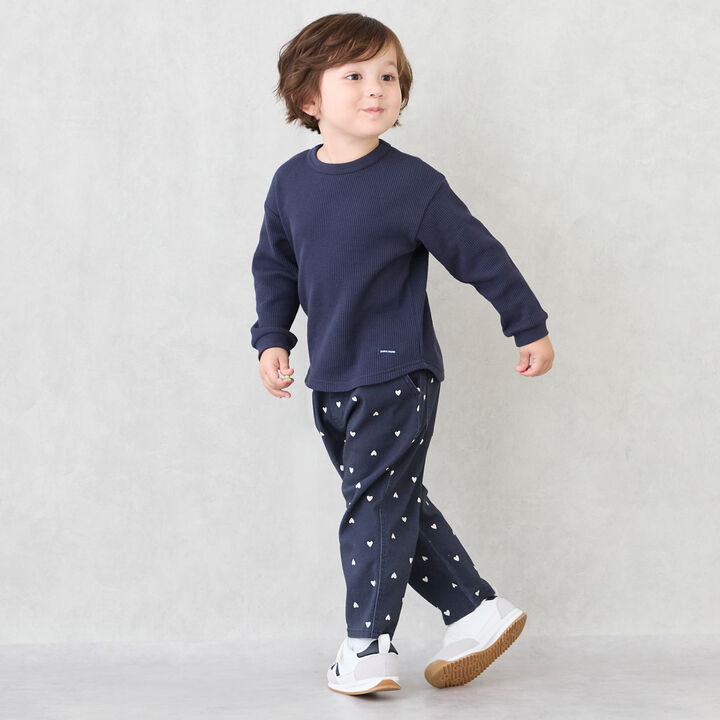 [GOOD PRICE] Waffle Long-Sleeve T-Shirt,Blue, medium image number 1