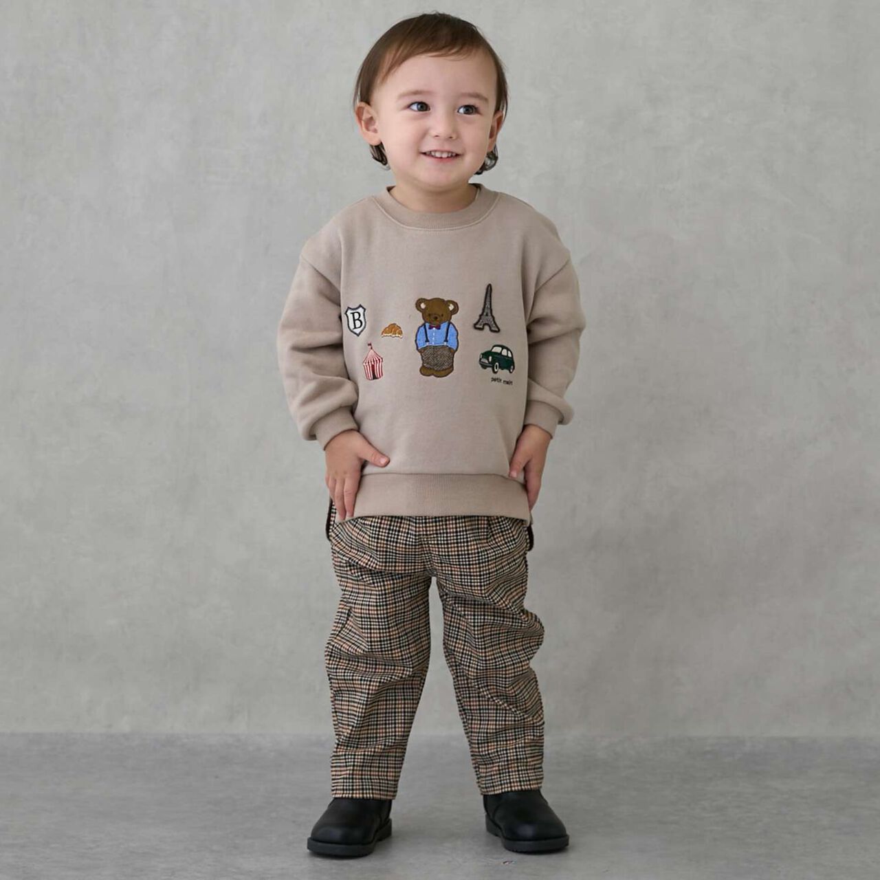 Parent-Child Matching Ribbon Jumper Skirt,Gray, large image number 6