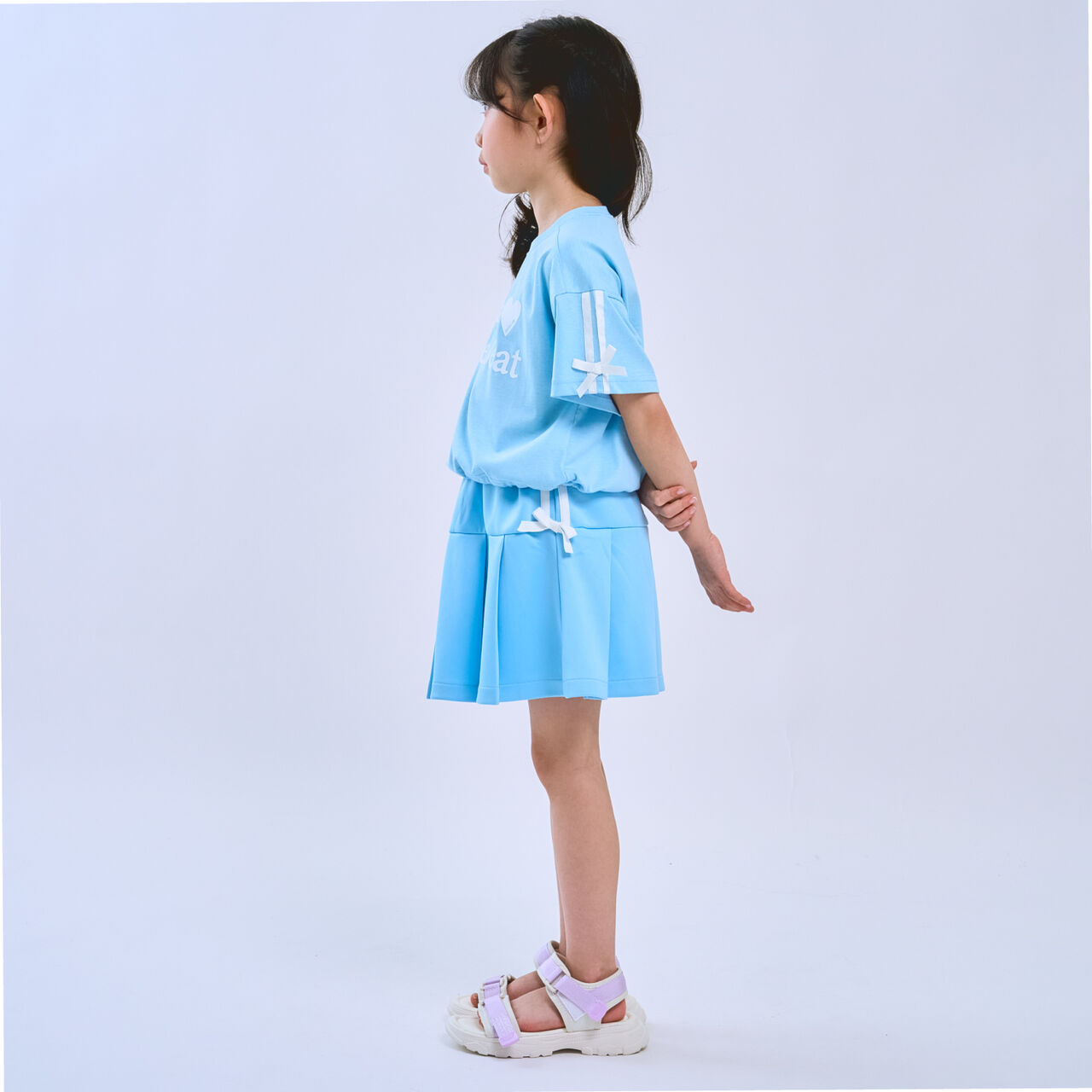 [Cool Touch] Short-Sleeve T-Shirt with Sleeve Ribbon,Red, large image number 2