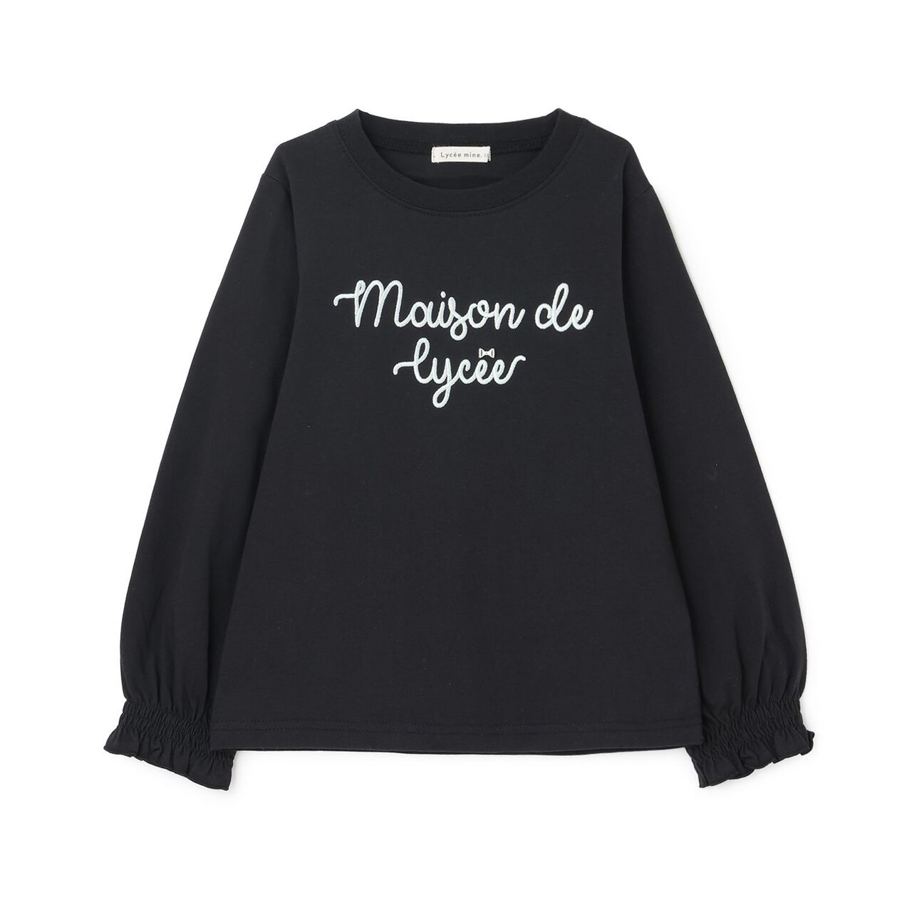 [Quick-Dry UV Non-Crumbling] Muteki T Logo Embroidery Shirred Sleeve Top,Yellow green, large image number 5