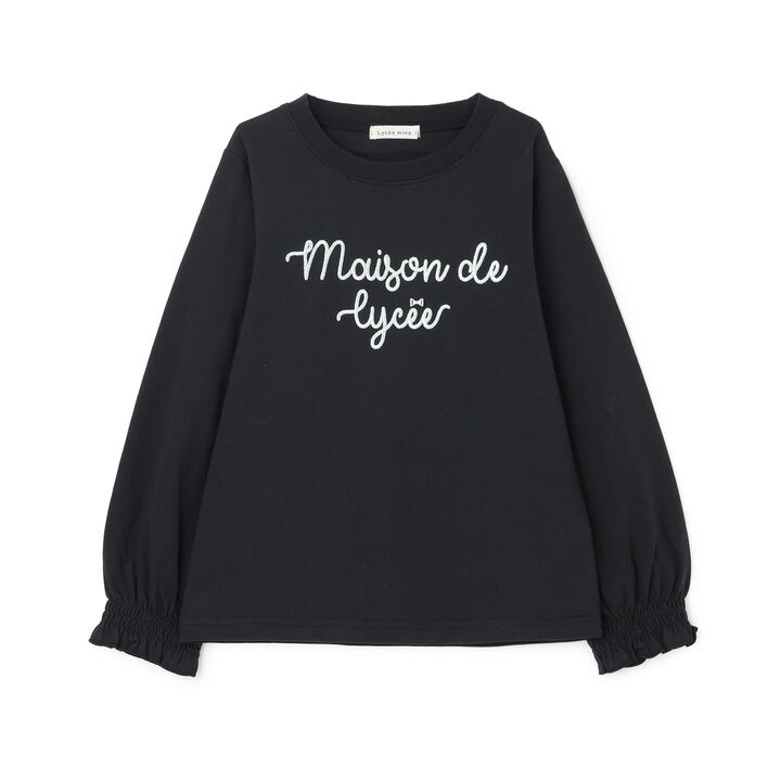 [Quick-Dry UV Non-Crumbling] Muteki T Logo Embroidery Shirred Sleeve Top,Yellow green, medium image number 5