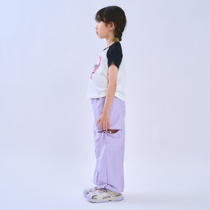 [Cool Touch] Cropped Raglan Short Sleeve T-Shirt,Black, medium image number 2