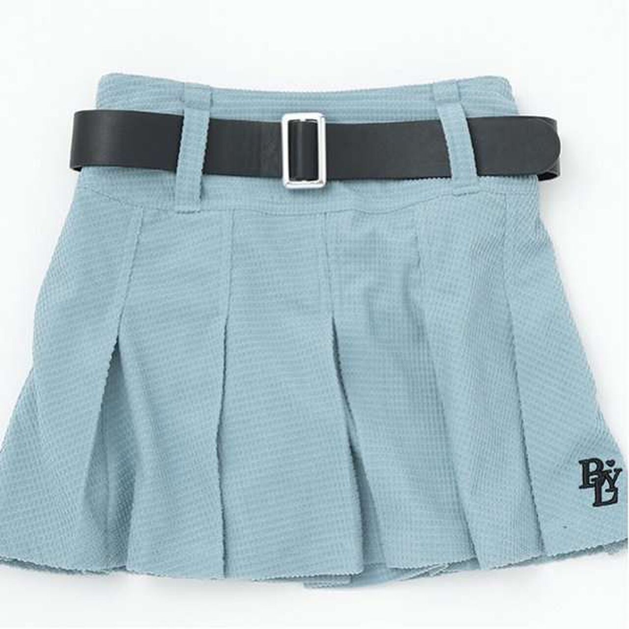 Belted Low-Rise Mini Skirt,Black, large image number 3