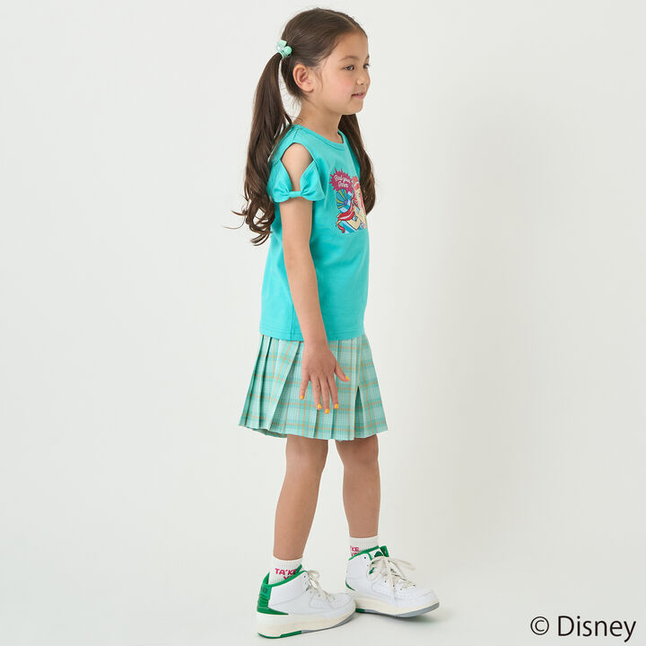 [Stain-resistant and Water-repellent] Disney Princess Off-Shoulder T-Shirt with Ribbon Sleeves,Green, medium image number 15