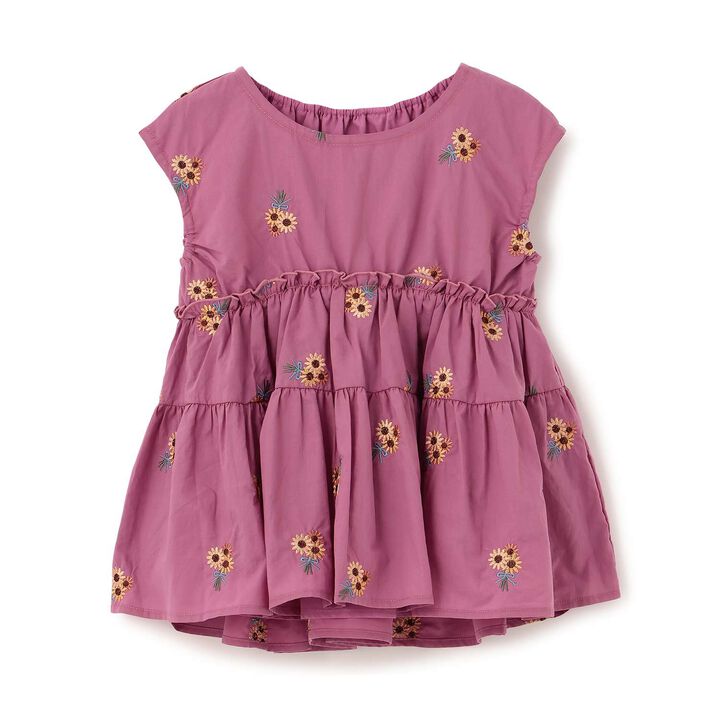 [100% Cotton] Sunflower Embroidered Tunic,Ivory, medium image number 15