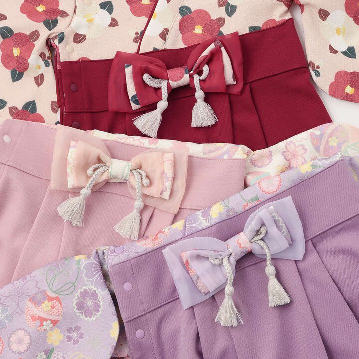 Girls Hakama Coverall,Red, medium image number 8