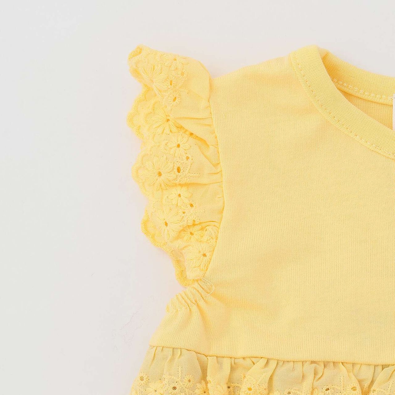 Floral Pattern 2WAY Romper,Yellow, large image number 6