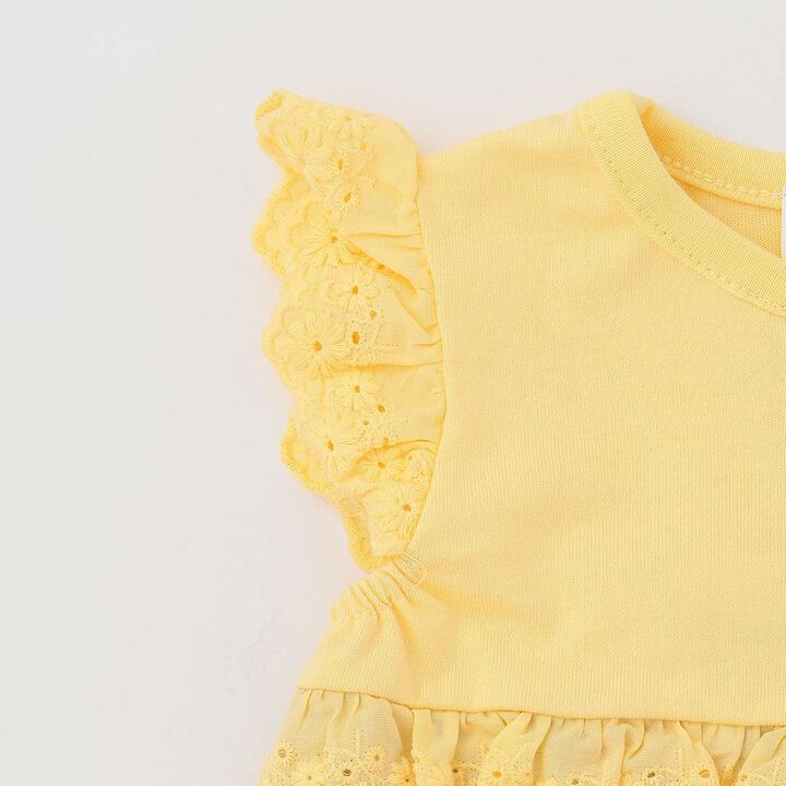 Floral Pattern 2WAY Romper,Yellow, medium image number 6