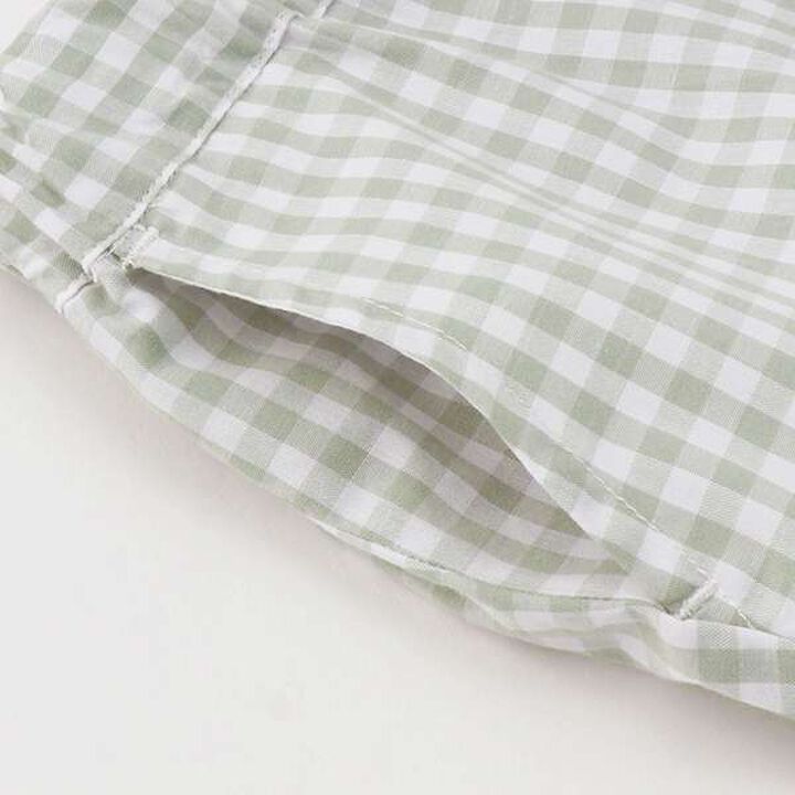 [Link] Check Half Pants,Ivory, medium image number 4