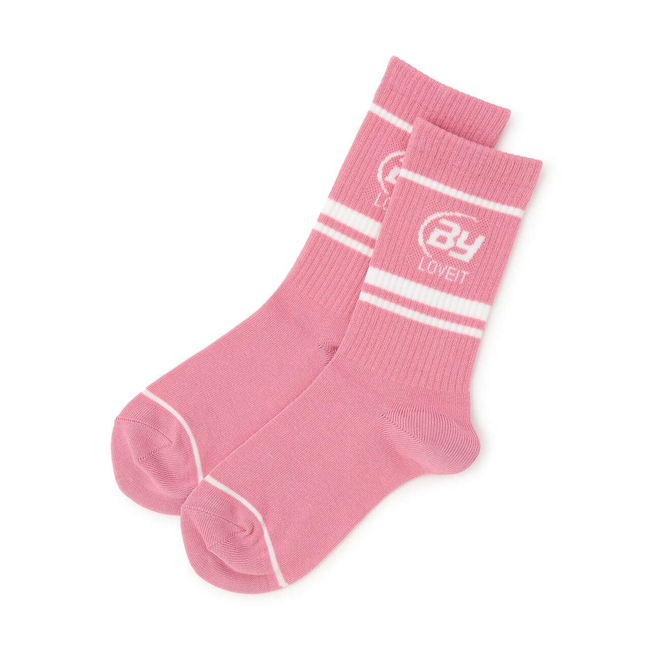 Logo Crew Socks,Pink, large image number 0