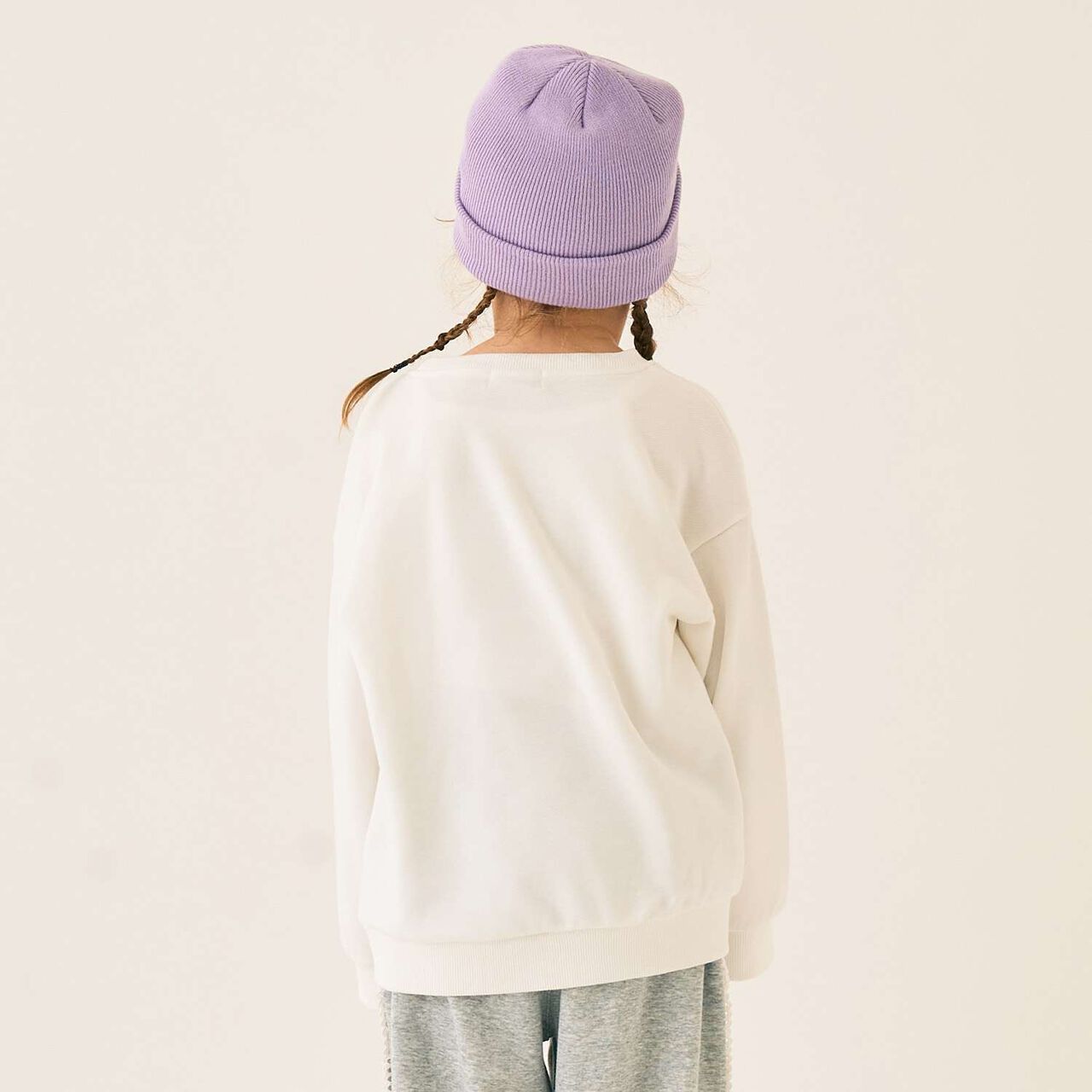 Bear Embroidery Fleece Sweatshirt,Blue, large image number 15