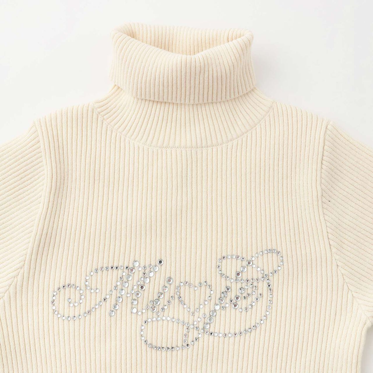 Fur Sleeve Knit Pullover,Ivory, large image number 2