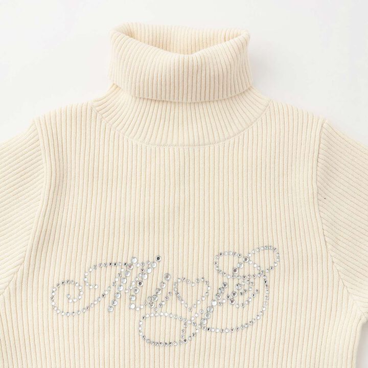 Fur Sleeve Knit Pullover,Ivory, medium image number 2