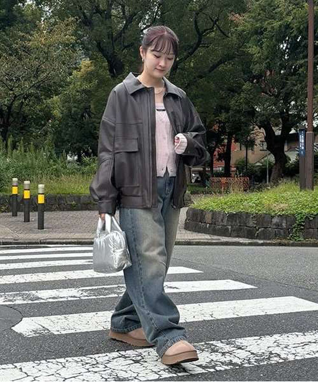 Curved Pants,Khaki, large image number 10