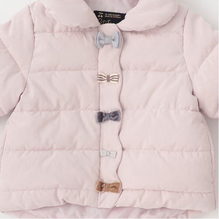 Padded Ribbon Jacket,Navy, medium image number 3