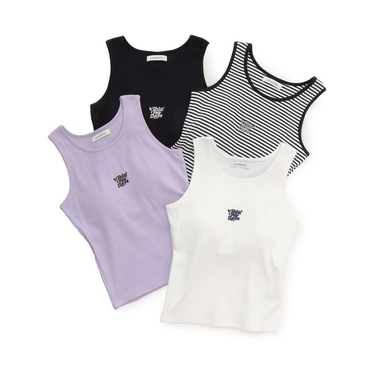 Ribbed Tank Top with Cup,Black, medium image number 5