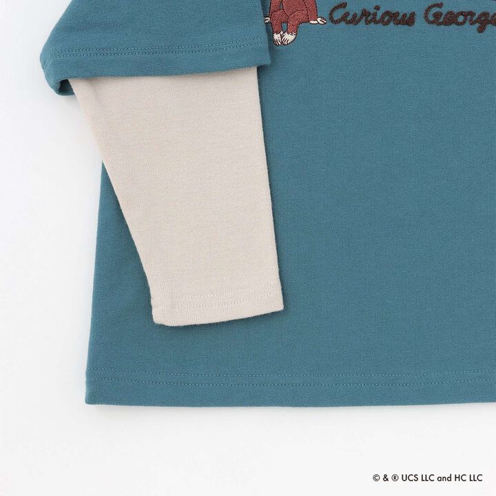 Curious George Layered Long-Sleeve Sweatshirt,Charcoal gray, medium image number 10