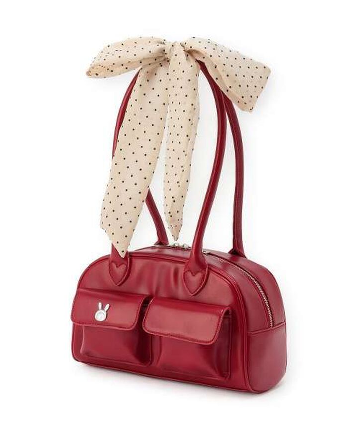 Berie-chan Ribbon Boston Bag,Red, medium image number 3