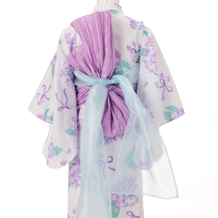 Watercolor Hydrangea Pattern Yukata,Light blue, medium image number 7