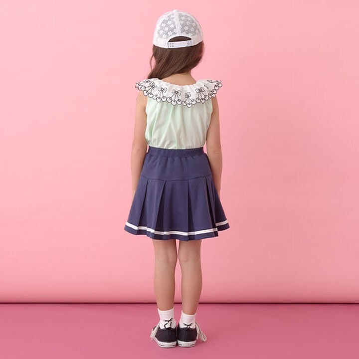 [Soft Cotton] Cherry Lace Collar Top,Light orange, medium image number 7