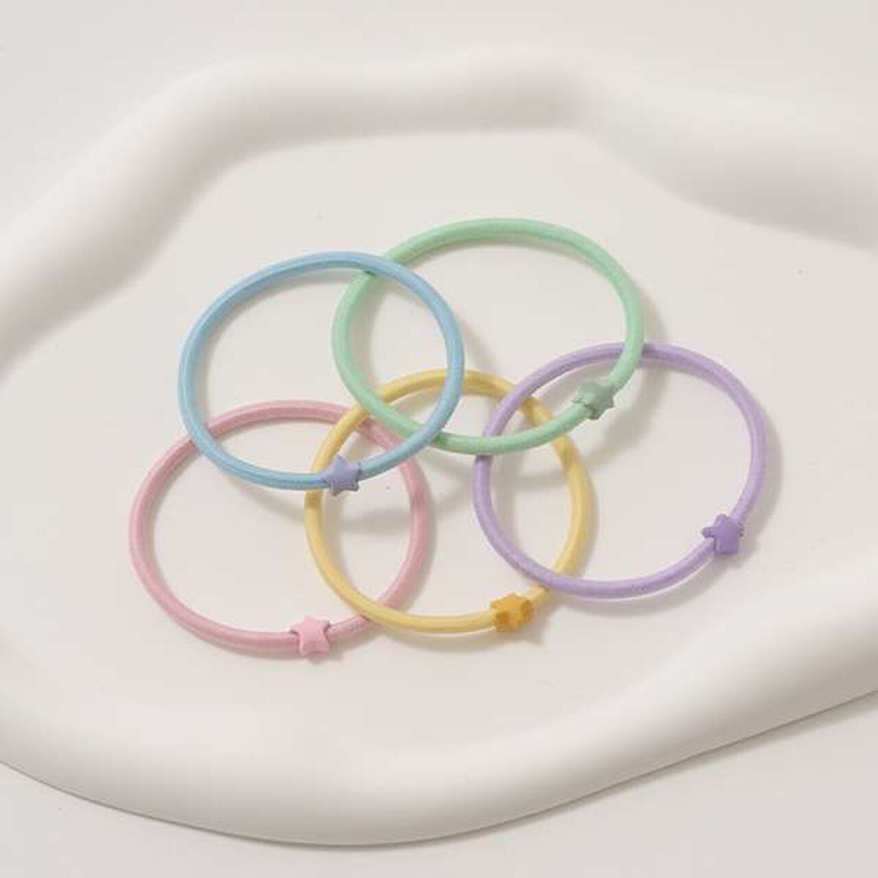 Star Hair Tie 5-Piece Set,Multi color, large image number 0