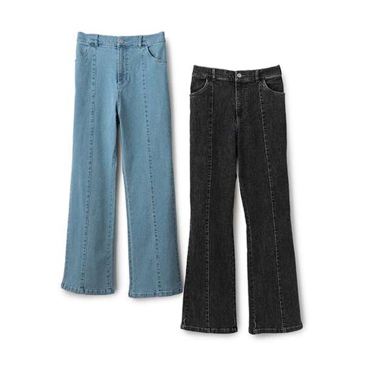 [AMI] Denim Flare Pants,Black, medium image number 10