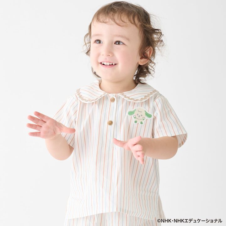 [躲貓貓！] 帶領子套裝,珍珠白, medium image number 1