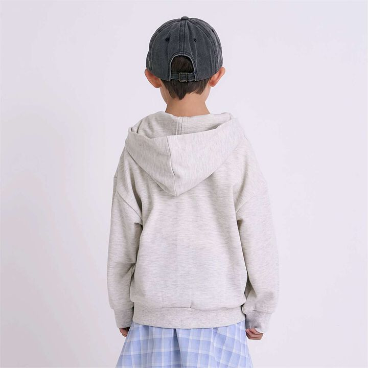 Quick-Dry Logo Zip Parka [Sarasara Plus],Top gray, medium image number 3