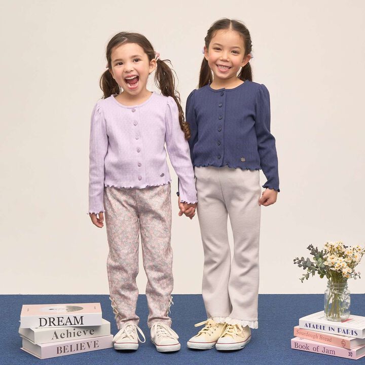 [UV Processing] Patterned Mesh Cardigan,Blue gray, medium image number 34