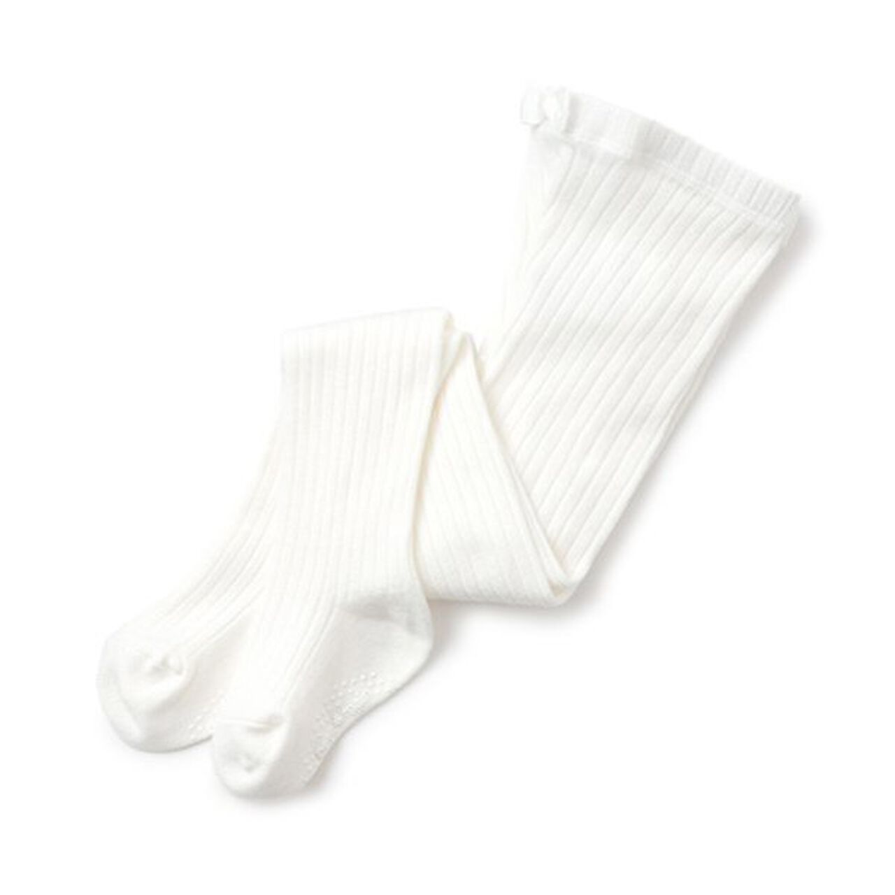 Wool Blend Ribbed Tights,Off white, large image number 0
