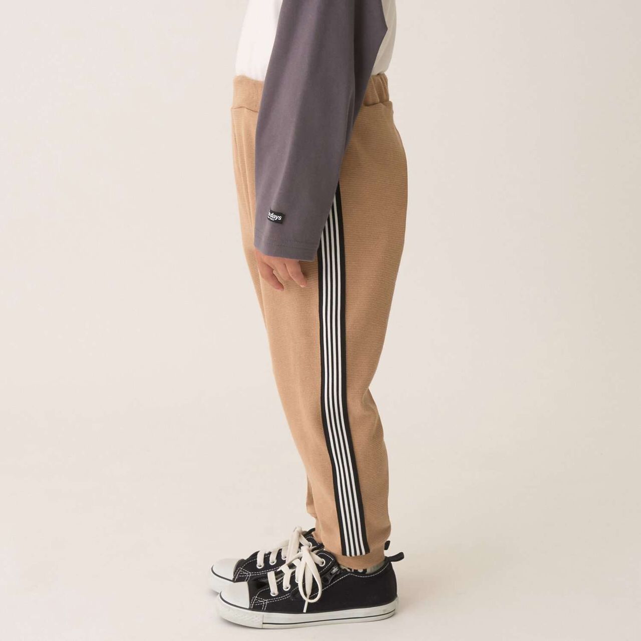 Tomo Pants with Side Line Tapered Design,Mocha brown, large image number 0