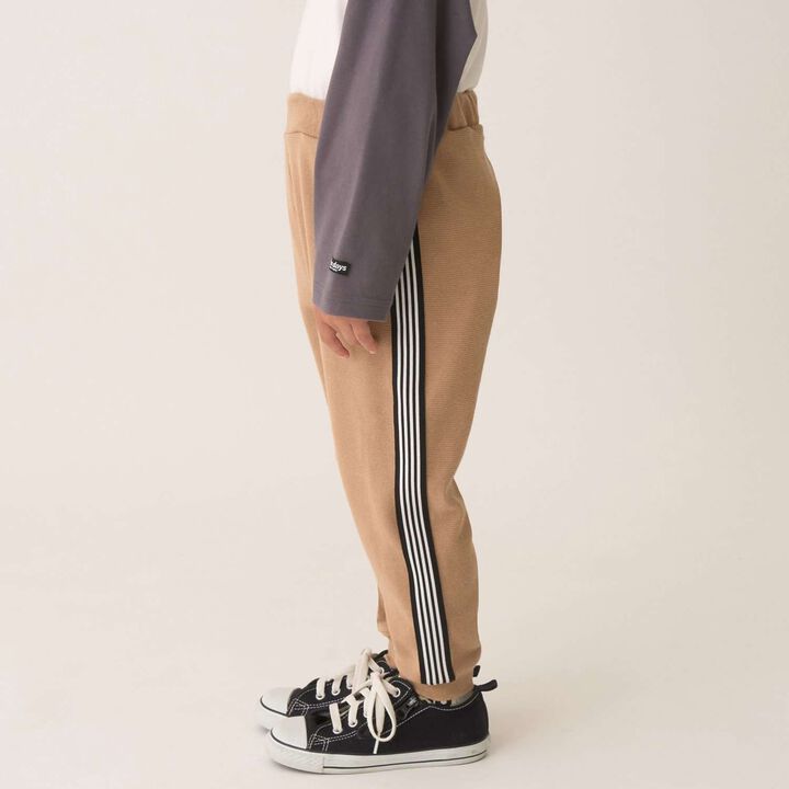 Tomo Pants with Side Line Tapered Design,Mocha brown, medium image number 0