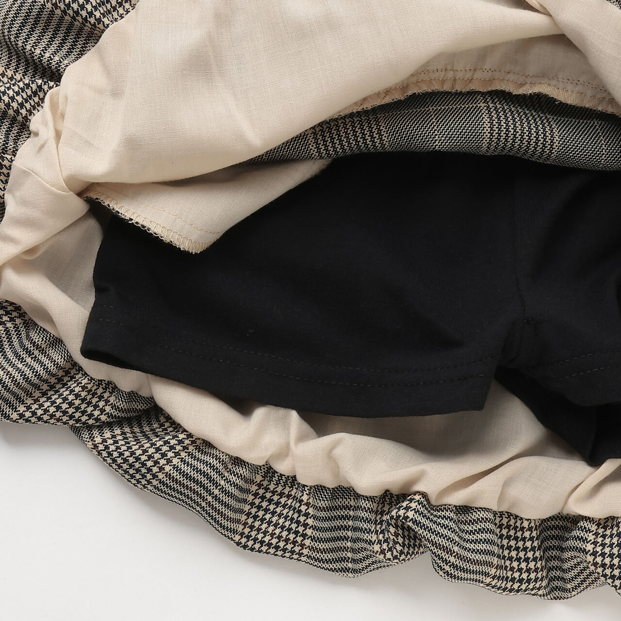 Peplum Balloon Skirt with Shorts,Blue, large image number 12