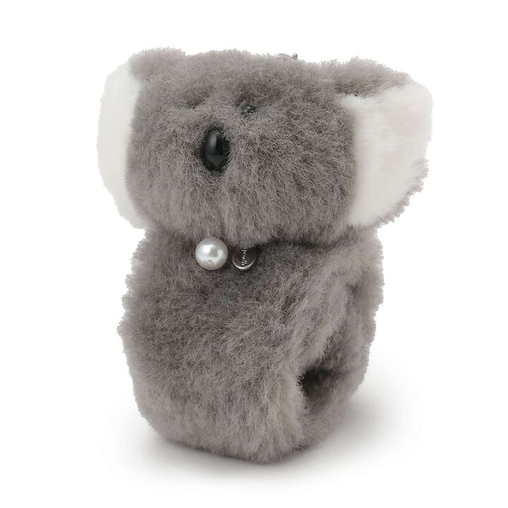 Animal Faux Fur Kururu Bag Charm,Gray, medium image number 0
