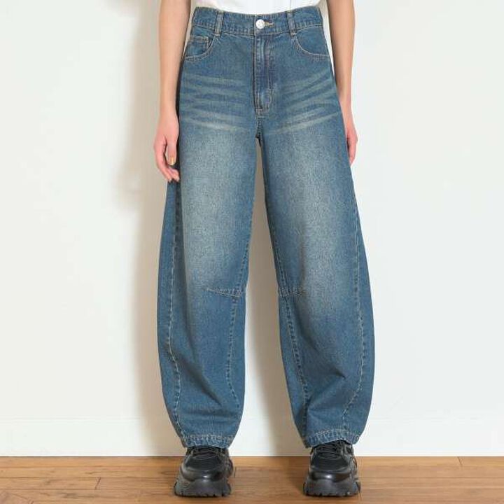 [LTXC] Cool Touch Barrel Leg Light Denim,Blue, medium image number 12