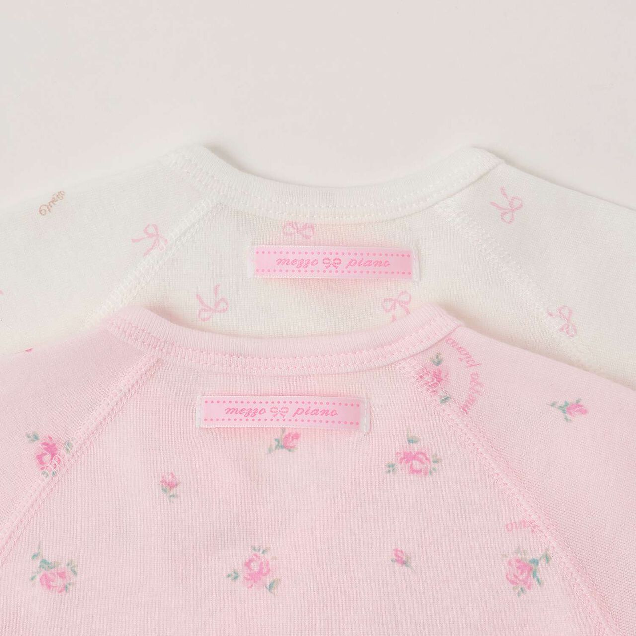 [Web Exclusive] 2-Piece Combination Bodysuit Set,Light pink, large image number 6